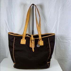 Dooney & Bourke Large Canvas and All Weather Leather Tote